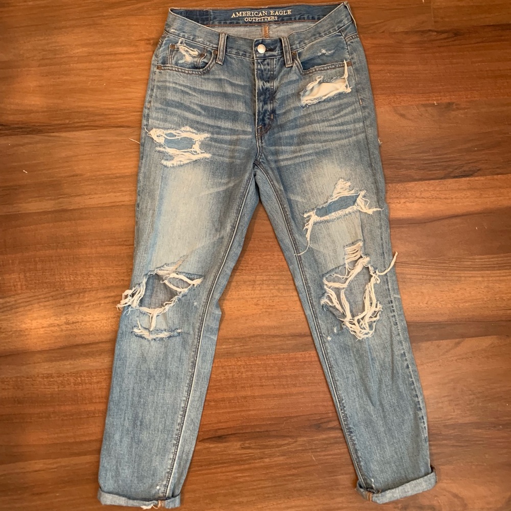 Ripped Boyfriend Jeans